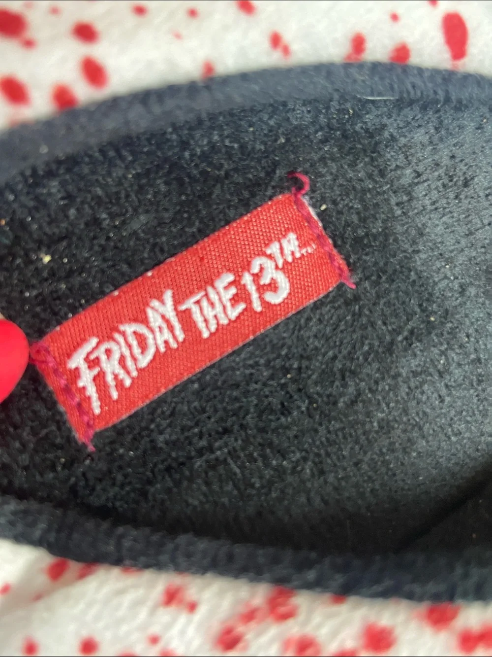 Friday the 13th White & Red Slippers Adult Men size 13